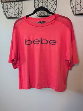 BebeSport Red Athletic Top with Black Logo
